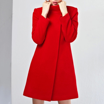 Women Woolen Coat, Autumn Warm Clothing Slim Fit Cheap Price