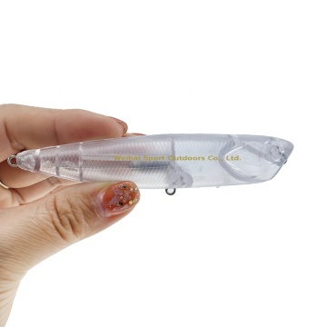 Wholesale High Quality ABS Unpainted Fishing Musky Sublimation Popper Bait 105mm 15g Blank Crankbait Lure Body