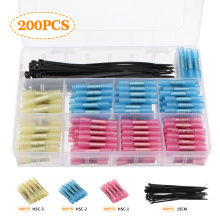 135/200pcs Heat Shrink Butt conectores electricos Insulated Electrical Wire Connector Crimp Terminals Butt Splice cable tie