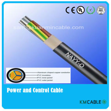 NAYY-O Cable,flat Aluminium Conductor multi-core wire,power cable