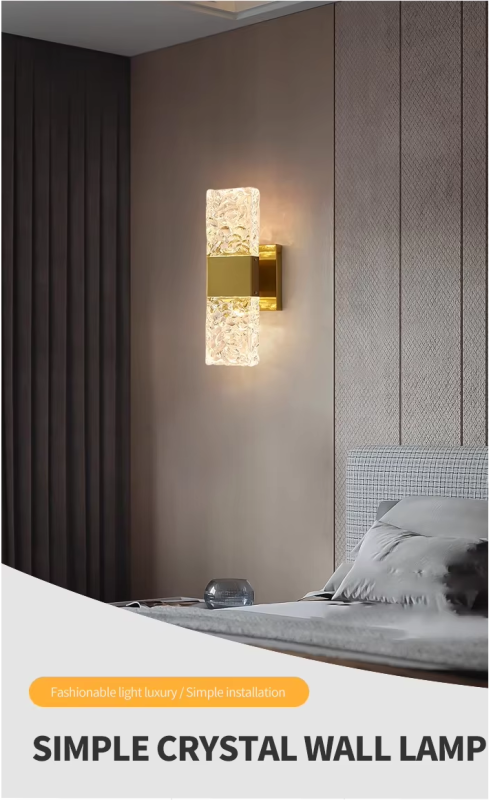 Modern Luxury Crystal LED Wall Lamp