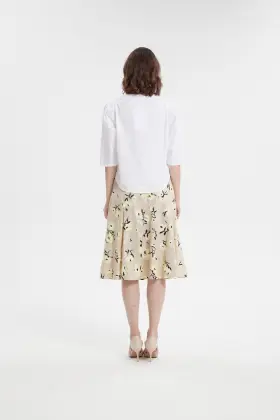 Ladies Cotton Skirt Suit Formal blouse