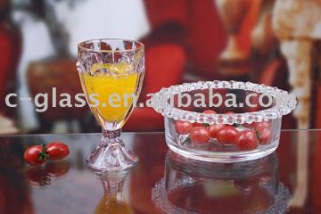 clear glass salad bowl,friut dish