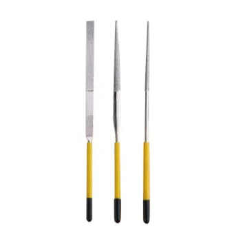 3x140mm assorted electroplated diamond files, measures 4x160x50mm