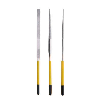 3x140mm assorted electroplated diamond files, measures 4x160x50mm