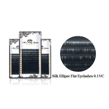 Professional factory wholesale lovely single set flat lash extension Ellipse