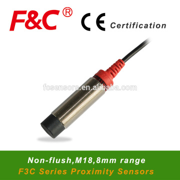 Inductive Sensor F3C-18KN08 series, M18 Cylindrical Inductive Sensor, Can Be Customized 5v DC or 2-wire Type.
