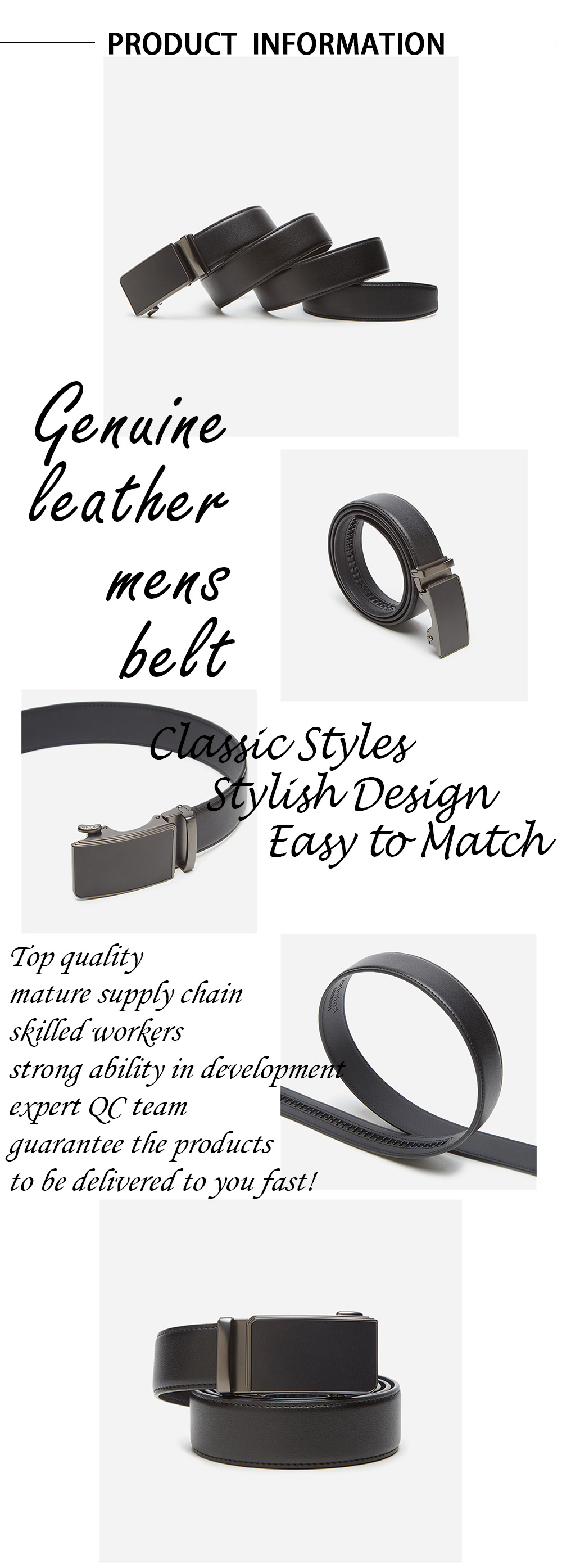 Men's Automatic Buckle Belt