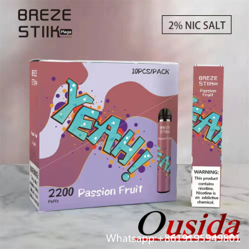 Breze stiik Mega 2200 airflow control vape device