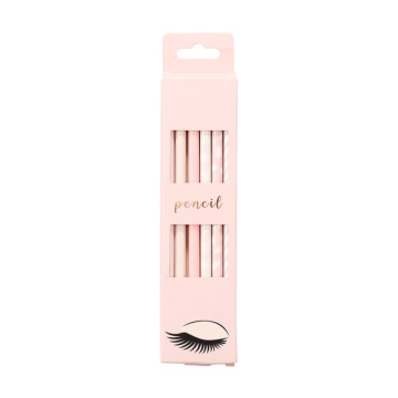 Set di matite stampate su misura: una collezione di articoli di cartoleria creativa con 6 matite in legno colorate e gomme in un pacchetto di scatole eleganti