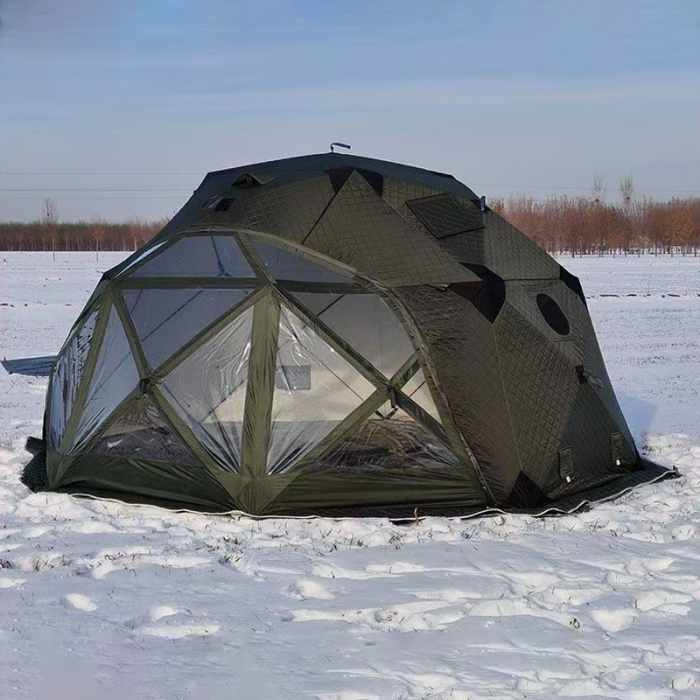 ਗੁੰਬਦ ਦੇ ਸਰਦੀਆਂ ਵਿੱਚ ਬਰਫ ਫਿਸ਼ਿੰਗ ਟੈਂਟ