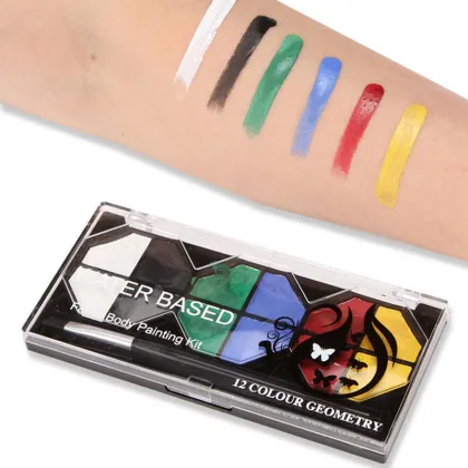 Halloween 12 Colors Face Palette - Professional Body Painting Kit