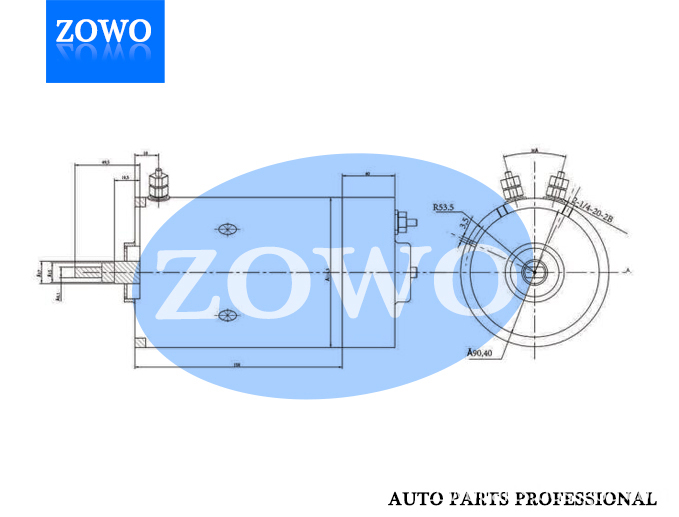 Phjd004 Dc Motor 12v 2 0kw 2500rpm