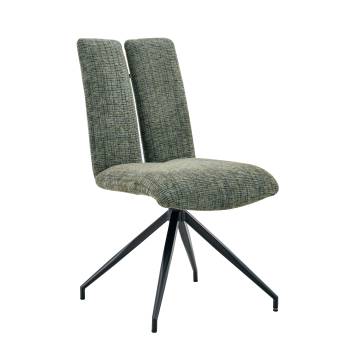 Silla de comedor de elegancia moderna con base de acero resistente