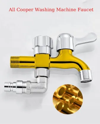 Universal Joint Full Copper Wall Mounted Washing Machine Faucet
