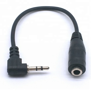 90 Degree Right Angle 2.5mm to 3.5mm Stereo Audio Jack Adapter