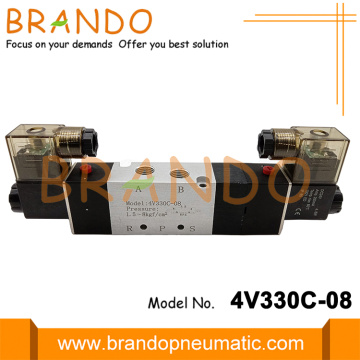 5/3 Way Close Center 4V330C-08 1/4'' Pneumatic Valve