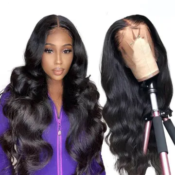 SPARK Transparent13*4 full Brazilian Human Hair Wig Unprocessed Lace Front Body Wave Wigs