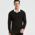 Men Long Sleeve V Neck Sweater