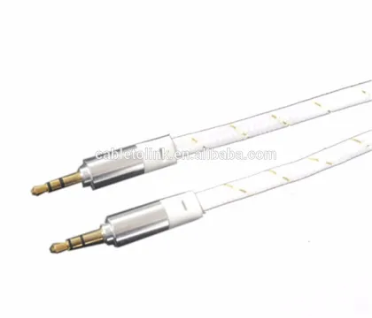 High End AUX Cable Stereo 3.5mm Male FLAT Audio Kable For Headphone MP3 CD Mac