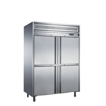 R021 Fancooling Four Door Commercial Refrigerator Deep Freezer