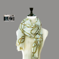 Top Gred Pure Cashmer Chain Corak Lady Scarf