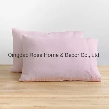 White Pure French Linen Pillow Case Set