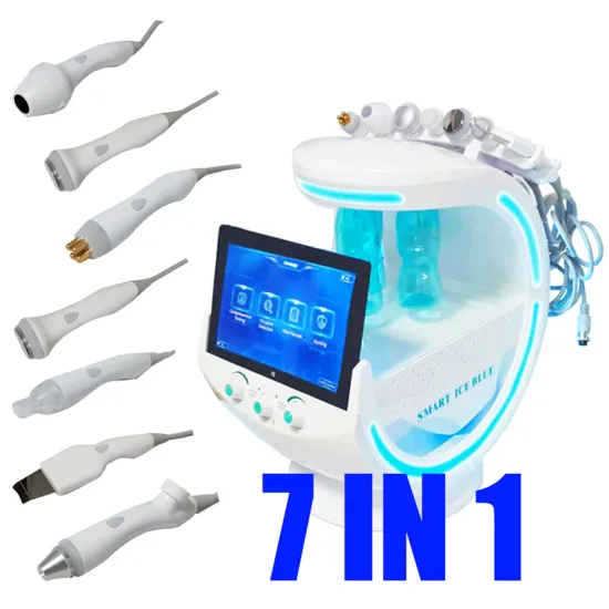 Newest 7in1 skin analyzer analysis+ultrasonic+radio frequency+skin cooling small bubble beauty equipment