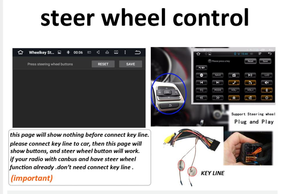 car navigation support steer wheel control