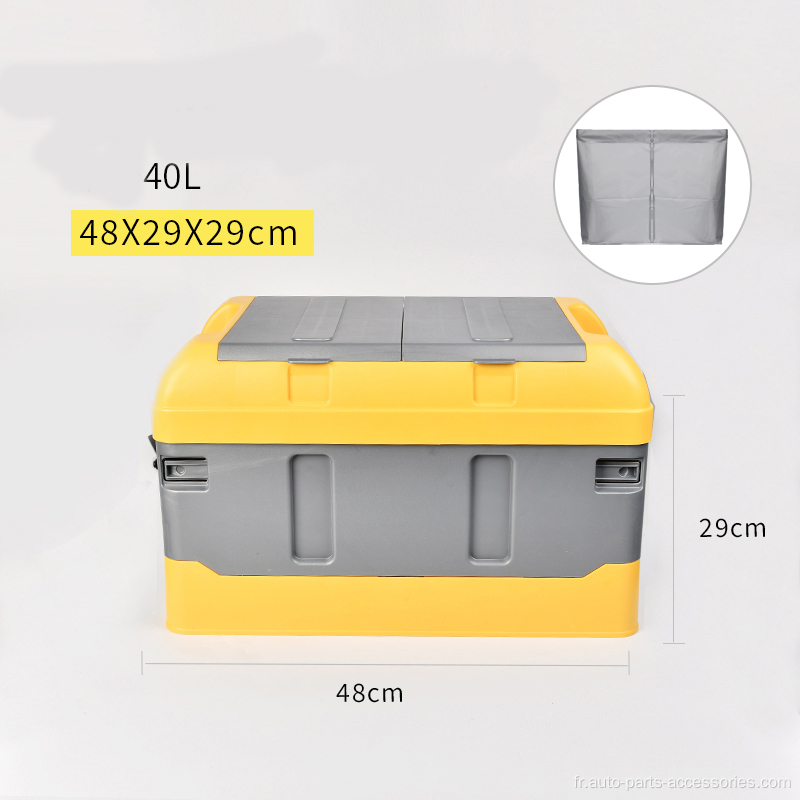 Boîte de compartiment de stockage interne de voiture multifonction avec couvercle