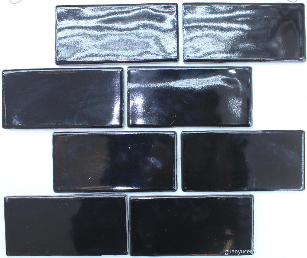 Black Brick Porcelain Mosaic Tile