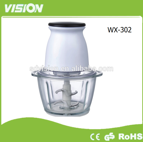 WX302 1L 250W push button electric mini food chopper meat grinder