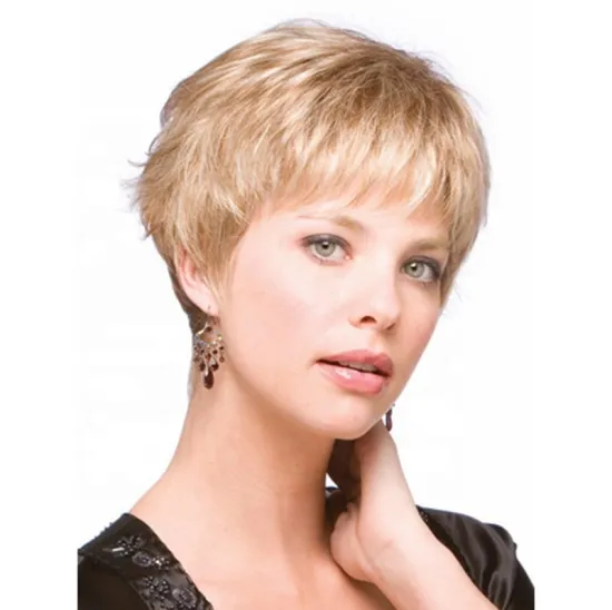 Aishili gold Short wigs natural straight wig for women Wholesale fashion wig