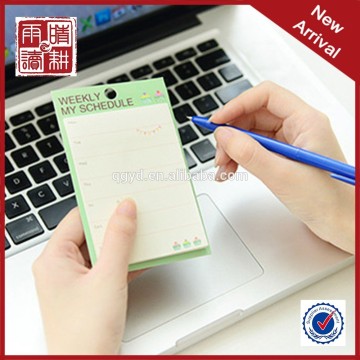 School weekly schedule paper planner spiral memo