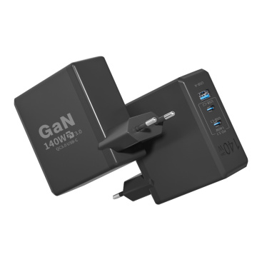 Hot Selling 140w 3 Ports Gan Type-c Charger Laptop Quick Charge Usb-c Pd Qc3.0 Wall Charger for phone for laptop