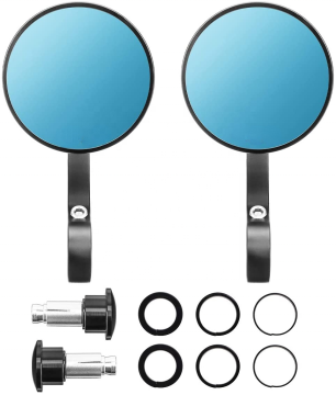 Universal 7/8 Inch Round Motorcycle Handlebar End Mirrors