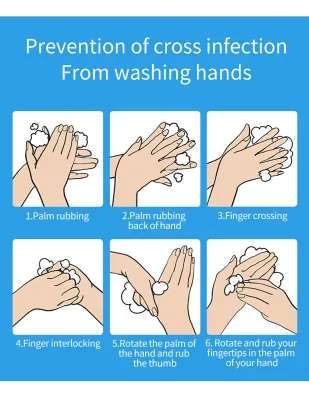 Bottled hand sanitizer 60ml portable blue safe 75% hand sanitizer cleaning tool