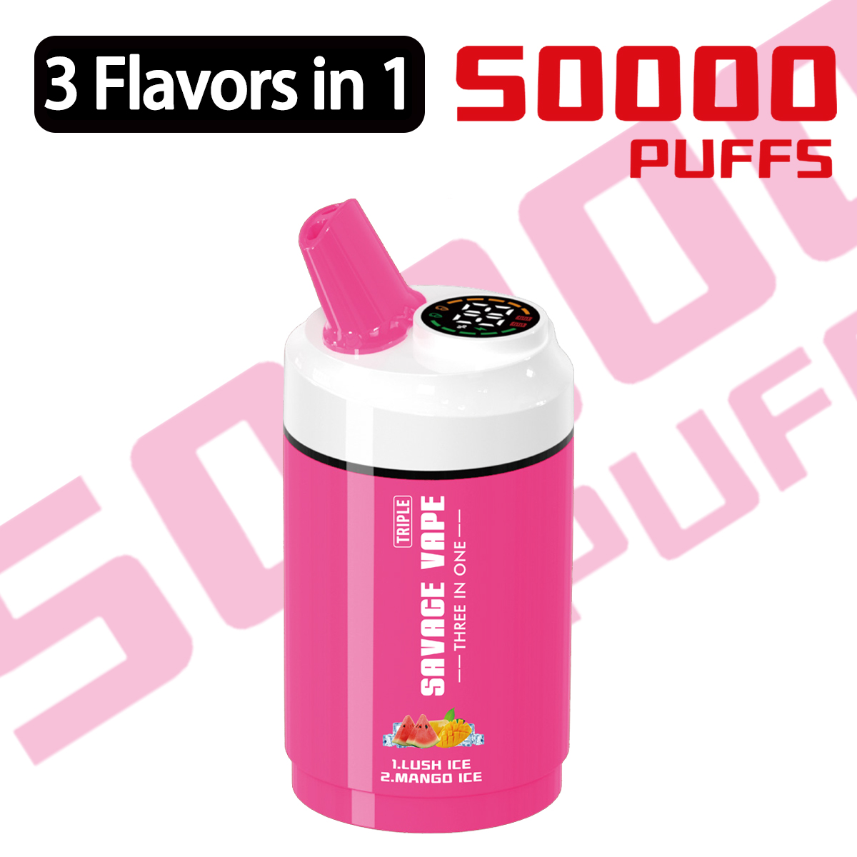 Puff Savage Triple 50K asli 3in1 vape