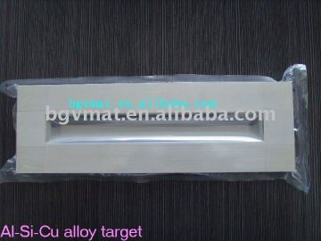 High purity aluminium silicon copper alloy target