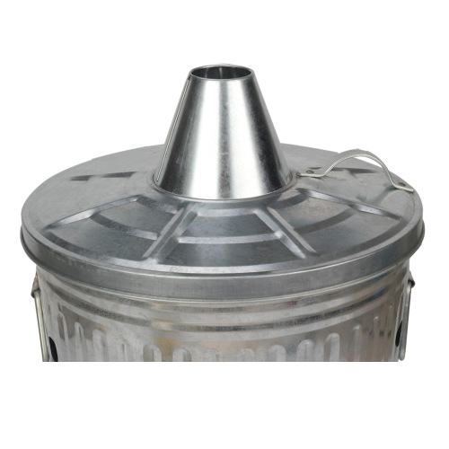 Pre-Galvanized Trash Can With Lid Round75L