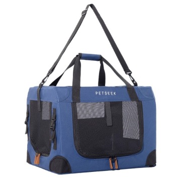 Foldable Oxford Car Dog Crate Expandable Pet Car Seat Travel Carrier