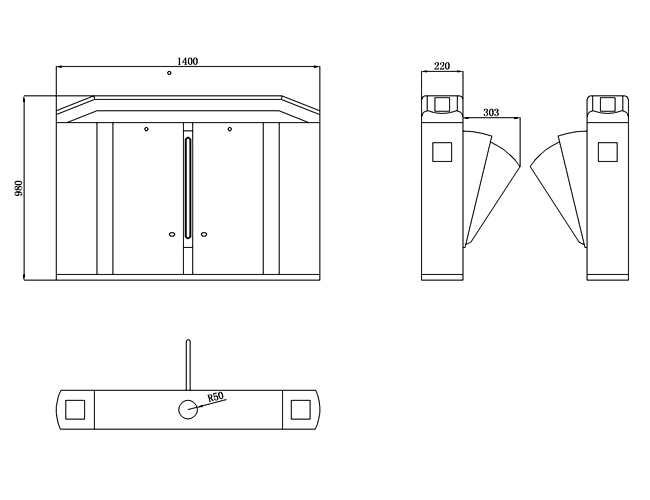 Wide Lane Flap Barrier