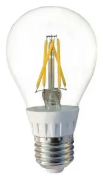 led filament lamp incandescent bulb shape 6W warm white 2800K