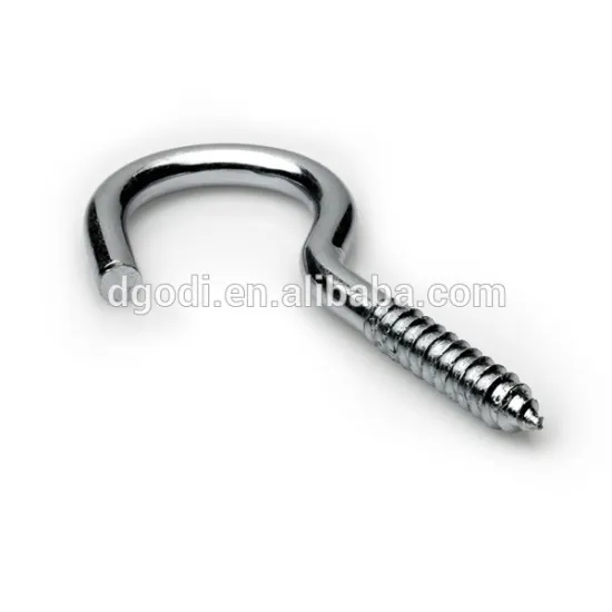 Dongguan manufacturer custom nickel plated metal screw hook/screw eye hook