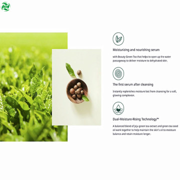 Fornece óleo de semente de chá verde e óleos naturais para cuidados com a pele