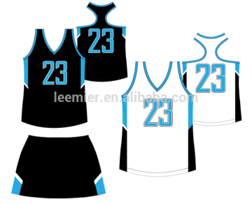 Black/white plain youth Lacrosse Uniforms for girls