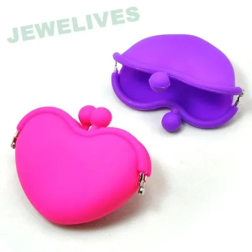 Rubber Heart Style Coin Bag In Pop Selling 
