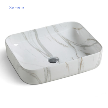 Lavabos de salle de bain en marbre blanc carrara