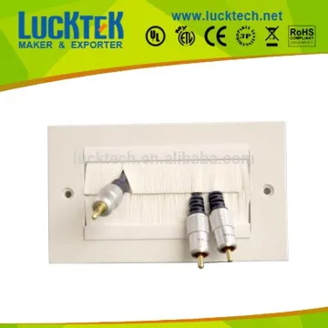 Dust protect Wall plate with brush