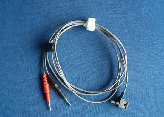 Deglutition Medical Tens Lead Wire For Surgical Instrument / Pin Contact Medical Cable, 2.0mm Plug Tens Cables